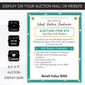 auction display signs template